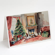 Load image into Gallery viewer, Basset Hound Christmas Greeting Cards -  Blank Note Cards – 8-Pack of Artist-Designed Cards with Envelopes