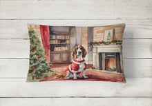 Load image into Gallery viewer, Basset Hound Christmas Fabric Decorative Pillow