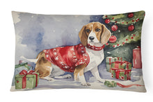 Load image into Gallery viewer, Beagle Christmas Fabric Decorative Pillow
