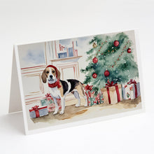 Load image into Gallery viewer, Beagle Christmas Greeting Cards -  Blank Note Cards – 8-Pack of Artist-Designed Cards with Envelopes
