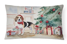 Load image into Gallery viewer, Beagle Christmas Fabric Decorative Pillow