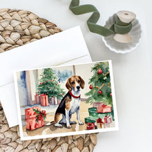 Load image into Gallery viewer, Beagle Christmas Greeting Cards -  Blank Note Cards – 8-Pack of Artist-Designed Cards with Envelopes
