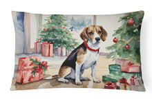 Load image into Gallery viewer, Beagle Christmas Fabric Decorative Pillow