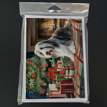 Load image into Gallery viewer, Bearded Collie Christmas Greeting Cards -  Blank Note Cards – 8-Pack of Artist-Designed Cards with Envelopes