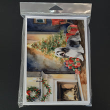 Load image into Gallery viewer, Bearded Collie Christmas Greeting Cards -  Blank Note Cards – 8-Pack of Artist-Designed Cards with Envelopes