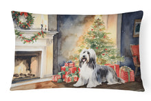 Load image into Gallery viewer, Bearded Collie Christmas Fabric Decorative Pillow