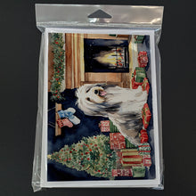 Load image into Gallery viewer, Bearded Collie Christmas Greeting Cards -  Blank Note Cards – 8-Pack of Artist-Designed Cards with Envelopes