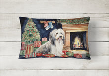 Load image into Gallery viewer, Bearded Collie Christmas Fabric Decorative Pillow