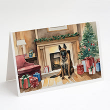 Load image into Gallery viewer, Belgian Malinois Christmas Greeting Cards -  Blank Note Cards – 8-Pack of Artist-Designed Cards with Envelopes