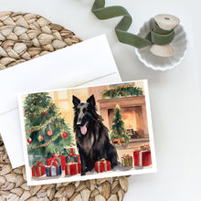 Load image into Gallery viewer, Belgian Sheepdog Christmas Greeting Cards -  Blank Note Cards – 8-Pack of Artist-Designed Cards with Envelopes