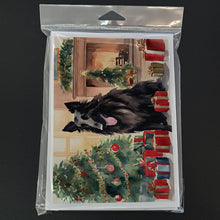 Load image into Gallery viewer, Belgian Sheepdog Christmas Greeting Cards -  Blank Note Cards – 8-Pack of Artist-Designed Cards with Envelopes