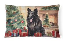 Load image into Gallery viewer, Belgian Sheepdog Christmas Fabric Decorative Pillow
