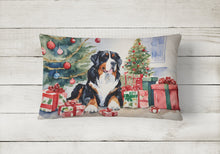 Load image into Gallery viewer, Bernese Mountain Dog Christmas Fabric Decorative Pillow
