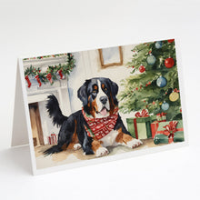 Load image into Gallery viewer, Bernese Mountain Dog Christmas Greeting Cards -  Blank Note Cards – 8-Pack of Artist-Designed Cards with Envelopes