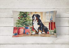 Load image into Gallery viewer, Bernese Mountain Dog Christmas Fabric Decorative Pillow