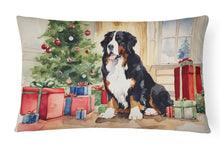 Load image into Gallery viewer, Bernese Mountain Dog Christmas Fabric Decorative Pillow