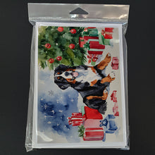 Load image into Gallery viewer, Bernese Mountain Dog Christmas Greeting Cards -  Blank Note Cards – 8-Pack of Artist-Designed Cards with Envelopes