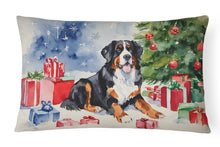 Load image into Gallery viewer, Bernese Mountain Dog Christmas Fabric Decorative Pillow