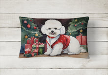 Load image into Gallery viewer, Bichon Frise Christmas Fabric Decorative Pillow