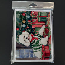 Load image into Gallery viewer, Bichon Frise Christmas Greeting Cards -  Blank Note Cards – 8-Pack of Artist-Designed Cards with Envelopes