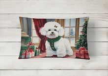 Load image into Gallery viewer, Bichon Frise Christmas Fabric Decorative Pillow
