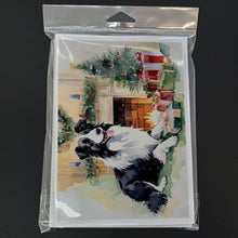 Load image into Gallery viewer, Border Collie Christmas Greeting Cards -  Blank Note Cards – 8-Pack of Artist-Designed Cards with Envelopes