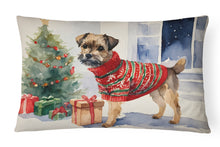 Load image into Gallery viewer, Border Terrier Christmas Fabric Decorative Pillow