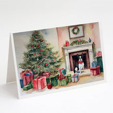 Load image into Gallery viewer, Boston Terrier Christmas Greeting Cards -  Blank Note Cards – 8-Pack of Artist-Designed Cards with Envelopes