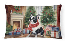 Load image into Gallery viewer, Boston Terrier Christmas Fabric Decorative Pillow