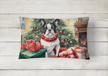 Load image into Gallery viewer, Boston Terrier Christmas Fabric Decorative Pillow