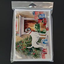 Load image into Gallery viewer, White Boxer Christmas Greeting Cards -  Blank Note Cards – 8-Pack of Artist-Designed Cards with Envelopes