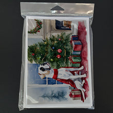 Load image into Gallery viewer, White Boxer Christmas Greeting Cards -  Blank Note Cards – 8-Pack of Artist-Designed Cards with Envelopes