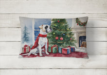 Load image into Gallery viewer, White Boxer Christmas Fabric Decorative Pillow