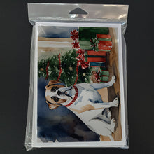 Load image into Gallery viewer, White Boxer Christmas Greeting Cards -  Blank Note Cards – 8-Pack of Artist-Designed Cards with Envelopes