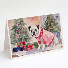 Load image into Gallery viewer, White Boxer Christmas Greeting Cards -  Blank Note Cards – 8-Pack of Artist-Designed Cards with Envelopes