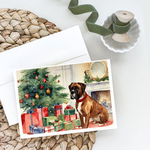 Load image into Gallery viewer, Fawn Boxer Christmas Greeting Cards -  Blank Note Cards – 8-Pack of Artist-Designed Cards with Envelopes