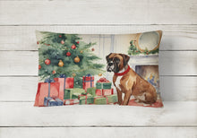 Load image into Gallery viewer, Fawn Boxer Christmas Fabric Decorative Pillow