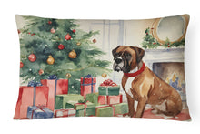 Load image into Gallery viewer, Fawn Boxer Christmas Fabric Decorative Pillow