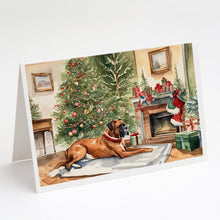 Load image into Gallery viewer, Fawn Boxer Christmas Greeting Cards -  Blank Note Cards – 8-Pack of Artist-Designed Cards with Envelopes