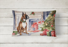 Load image into Gallery viewer, Fawn Boxer Christmas Fabric Decorative Pillow
