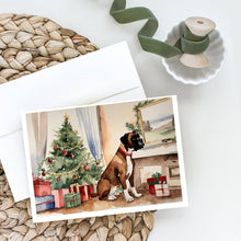 Load image into Gallery viewer, Fawn Boxer Christmas Greeting Cards -  Blank Note Cards – 8-Pack of Artist-Designed Cards with Envelopes