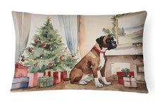 Load image into Gallery viewer, Fawn Boxer Christmas Fabric Decorative Pillow