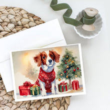 Load image into Gallery viewer, Brittany Spaniel Christmas Greeting Cards -  Blank Note Cards – 8-Pack of Artist-Designed Cards with Envelopes