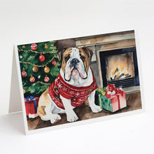 Load image into Gallery viewer, English Bulldog Christmas Greeting Cards -  Blank Note Cards – 8-Pack of Artist-Designed Cards with Envelopes