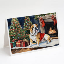 Load image into Gallery viewer, English Bulldog Christmas Greeting Cards -  Blank Note Cards – 8-Pack of Artist-Designed Cards with Envelopes