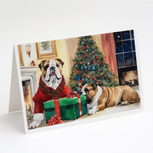 Load image into Gallery viewer, English Bulldog Christmas Greeting Cards -  Blank Note Cards – 8-Pack of Artist-Designed Cards with Envelopes