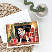 Load image into Gallery viewer, English Bulldog Christmas Greeting Cards -  Blank Note Cards – 8-Pack of Artist-Designed Cards with Envelopes