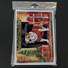 Load image into Gallery viewer, English Bulldog Christmas Greeting Cards -  Blank Note Cards – 8-Pack of Artist-Designed Cards with Envelopes