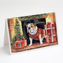 Load image into Gallery viewer, English Bulldog Christmas Greeting Cards -  Blank Note Cards – 8-Pack of Artist-Designed Cards with Envelopes