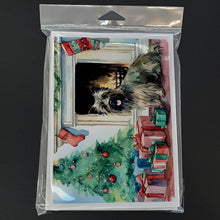 Load image into Gallery viewer, Cairn Terrier Christmas Greeting Cards -  Blank Note Cards – 8-Pack of Artist-Designed Cards with Envelopes